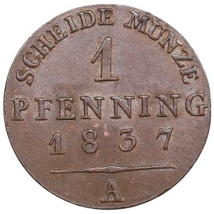 Germany, Prussia 1 Pfennig 1837 A - Friedrich Wilhelm III (1797-1840)