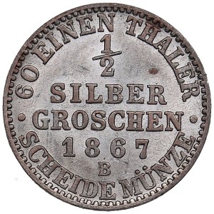 Germany, Prussia 1/2 groschen 1867 B