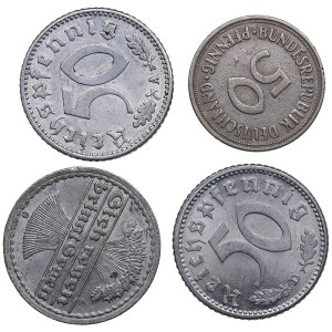 Germany 50 pfenning 1919, 1950 & 50 reichspfenning 1941, 1942 (4)