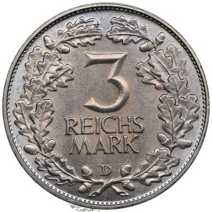 Germany, Weimar Republic 3 reichsmark 1925 D