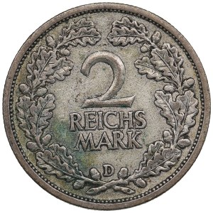 Germany, Weimar Republic 2 reichsmark 1931 D