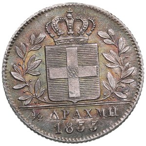 Greece 1/2 drachma 1833