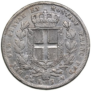 Italy, Sardinia 5 Lire 1833 - Carlo Alberto (1831-1849)