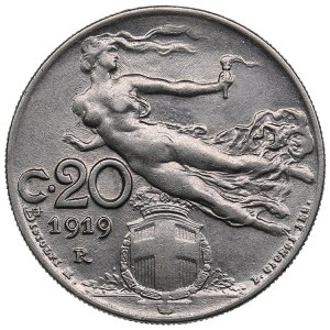 Italy 20 centesimi 1919 R