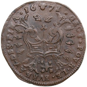 Netherland, Brüssel Rechenpfennig 1671