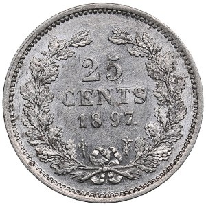 Netherlands 25 Cents 1897 - Wilhelmina I (1890-1948)