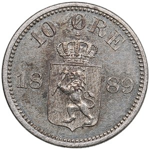 Norway 10 ore 1889 - Oscar II (1872-1907)