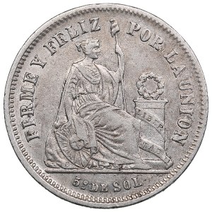 Peru 1/5 Sol 1869