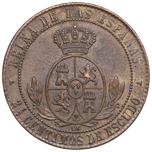 Spain 2 1/2 Centimos de Escudo 1868 - Isabel II (1833-1868)
