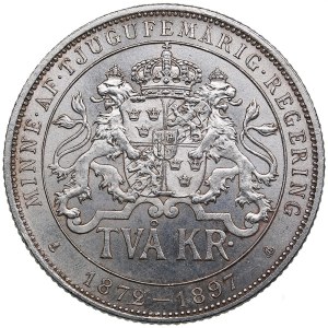 Sweden 2 Kronor 1897 - Oscar II (1872-1907)