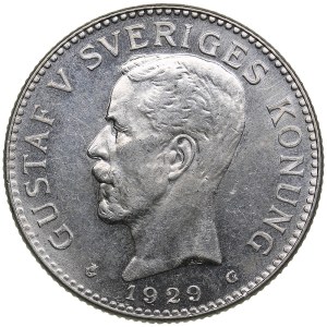 Sweden 2 Kronor 1929 G - Gustav V (1907-1950)