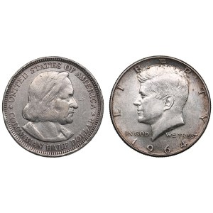 USA 1/2 Dollars 1893, 1964 (2)