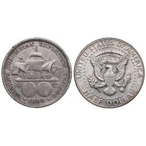USA 1/2 Dollars 1893, 1964 (2)
