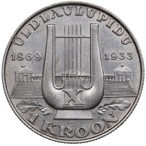 Estonia 1 kroon 1933 - 10th Singing Festival