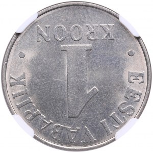 Estonia 1 kroon 1992 M - NGC MINT ERROR MS 65