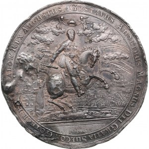 Latvia, Sweden Medal - Gustav II Adolf (1594-1632) - The 20th Anniversary of the conquest of Riga in 1621