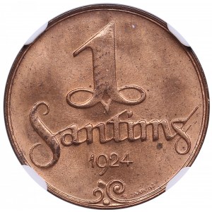 Latvia 1 santims 1924 - NGC 65 RD