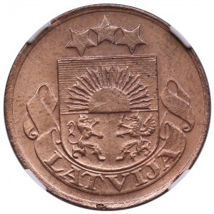 Latvia 2 santimi 1928 - NGC MS 64 RB