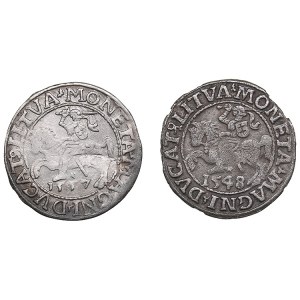 Poland-Lithuania 1/2 grosz 1548, 1557 (2)