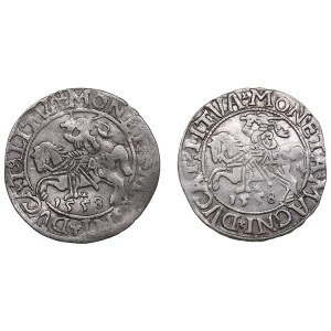 Poland-Lithuania 1/2 grosz 1558 - Sigismund II Augustus (1545-1572) (2)