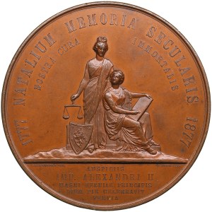Russia medal 100th Anniversary of Emperor Alexander I's birthday in 1877