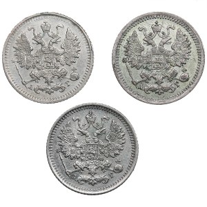 Russia 5 kopecks 1892, 1898 (3)