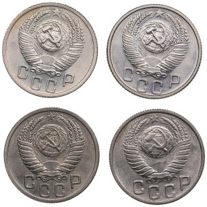 Russia, USSR 15 kopecks 1949, 1950, 1952, 1953 (4)