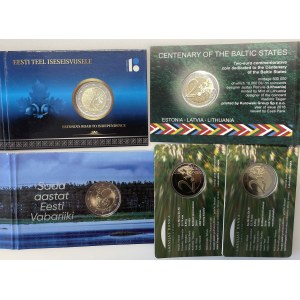 Small collection of Commemorative 2 euro coins - Estonia, Latvia (5)