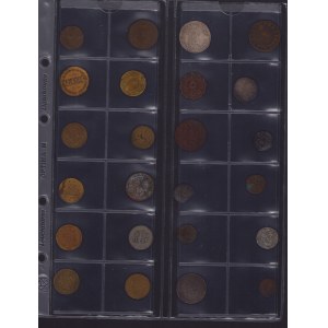 Coin Lots: Coins and tokens Livonia, Russia, Austria, Poland etc (24)