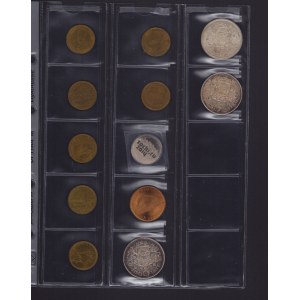 Coin & token Lots: Latvia, Russia, Finland, France (12)