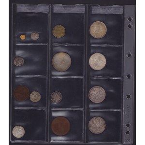 Coin lots: Russia, USSR, Finland, India, Poland, Estonia (14)