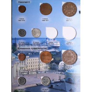 Coin album with small collection of Russia, Finland coins (17)