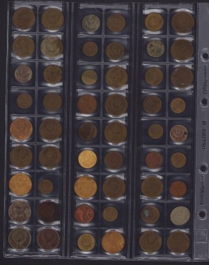 Coin Lots: Russia USSR, Germany, Latvia, USA, Poland (54)