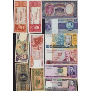 Lot of World paper money: Brazil, Bolivia, Greece, Poland, Island (21)