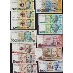 Lot of World paper money: Brazil (22)