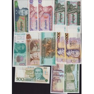 Lot of World paper money: Gambia, Turkey, Congo, Guinea-Bissau, Madagascar, Myanmar, Burma, Republic of Serbian Krajina,