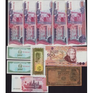 Lot of World paper money: Cambodia, Laos, Portugal, Timor (18)