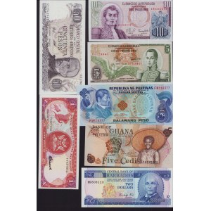 Lot of World paper money: China, Barbados, Colombia, Italia, Venezuela, Egypt, Philippines, Ghana, Paraguay, Trinidad an