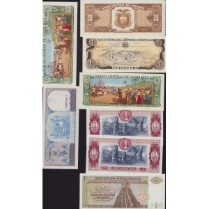 Lot of World paper money: Ecuador, Dominican Republic, Costa Rica, Colombia, Suriname, Guatemala (8)