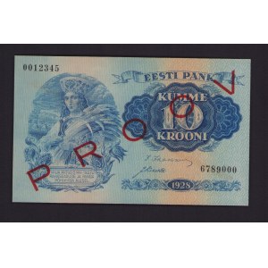 Estonia 10 krooni 1928 - Specimen