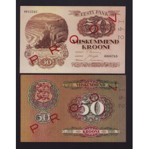 Estonia 50 krooni 1929 - One-sided Specimens (2)