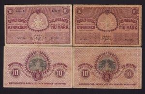Collection of Finland, Russia 10 Markkaa 1909 (4)
