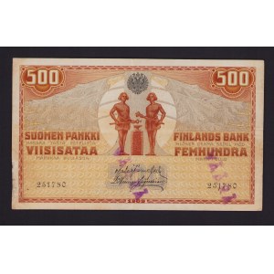 Finland, Russia 500 Markkaa 1909 - Forgery