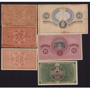 Collection of Finland paper money 1918 (6)