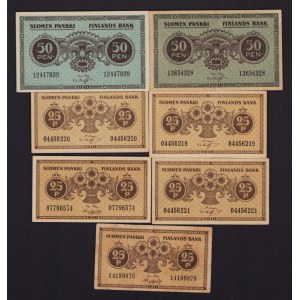 Collection of Finland paper money 1918 (7)