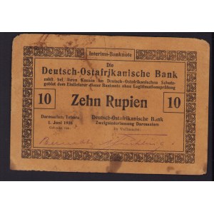 Germany, East Africa 10 rupien 1916