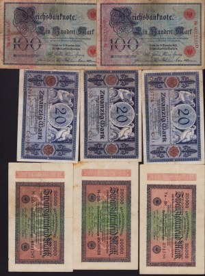 Lot of World paper money: Germany (28)