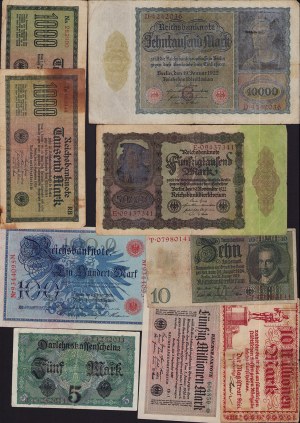 Lot of World paper money: Germany (17)