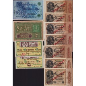 Lot of World paper money: Germany (21)