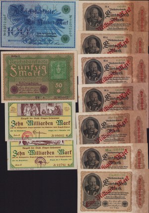 Lot of World paper money: Germany (21)